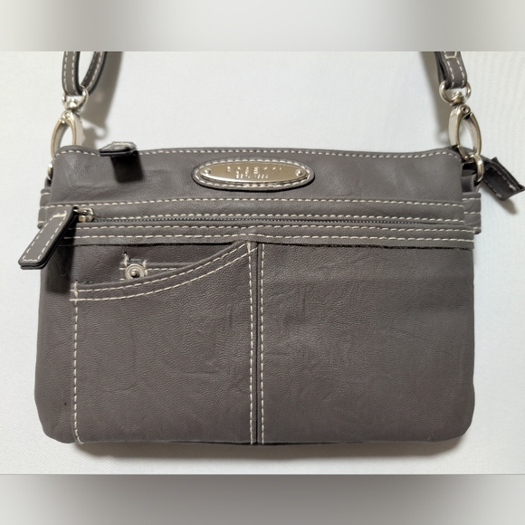 Rosetti Crossbody purse, Grey Silver hardware Anita Sling bag lightweight. - Picture 6 of 14